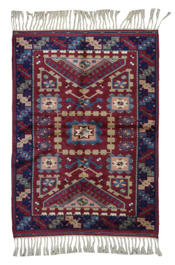 Turkey Hand Knotted Oriental Rug Kazak Area Rug 4'1X5'7